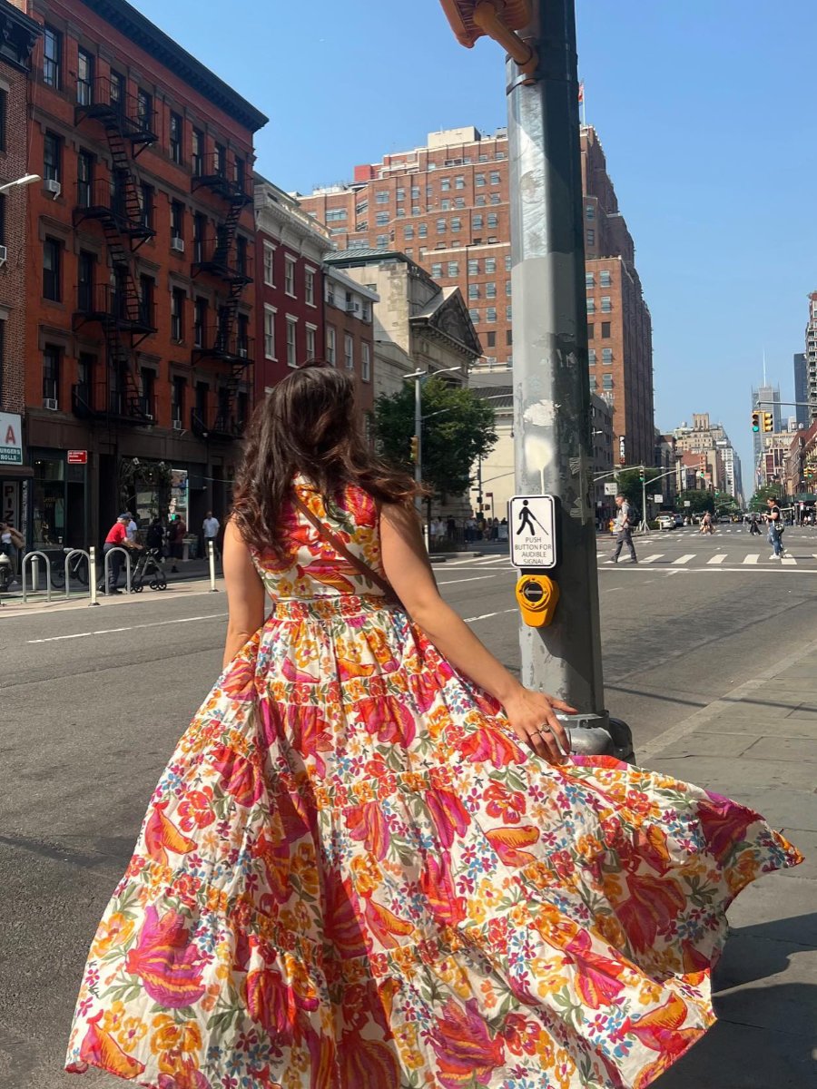 Floral Sleeveless Vacation Dress