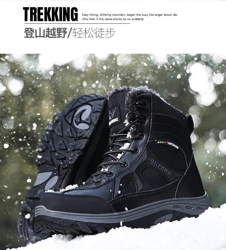 FrostTrek: High-Top Tactical Velvet Combat Snow Hiking Boots