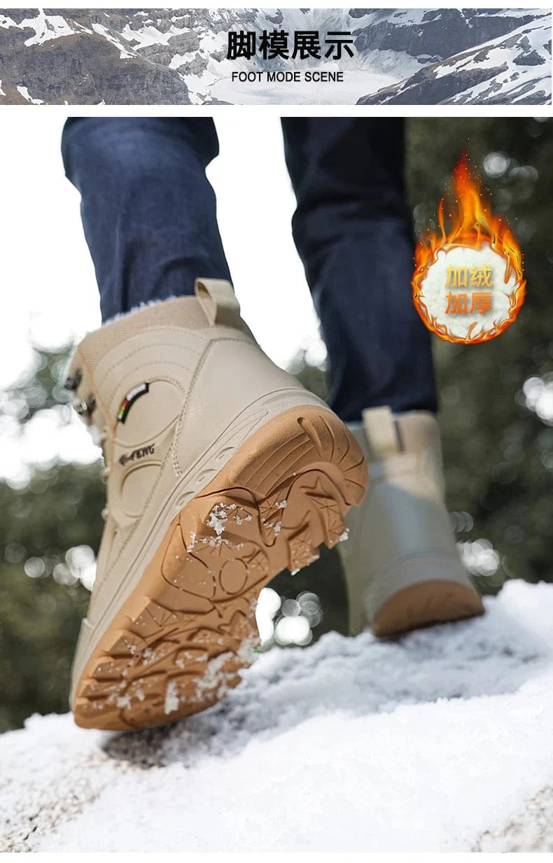 FrostTrek: High-Top Tactical Velvet Combat Snow Hiking Boots