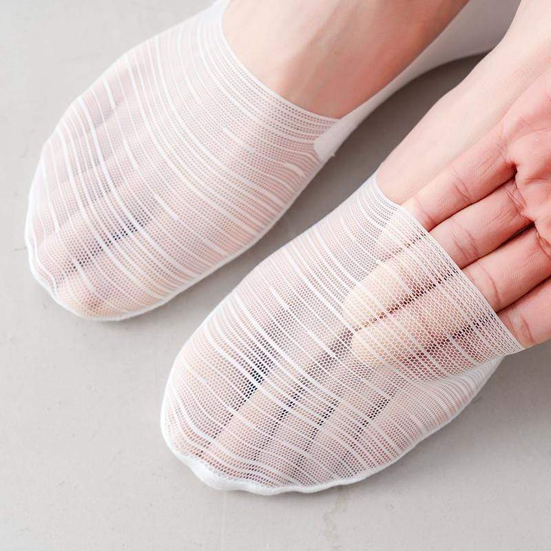 (15 Pairs Gift Set)Men's invisible ice silk boat socks summer breathable socks