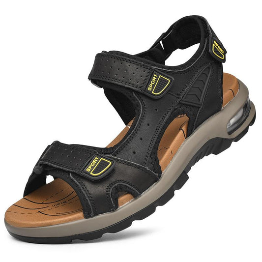 Genuine Leather Hiking Sandal Summer Beach Water Waterproof