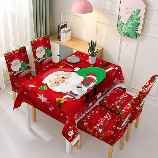 Christmas tablecloth chair cover decoration