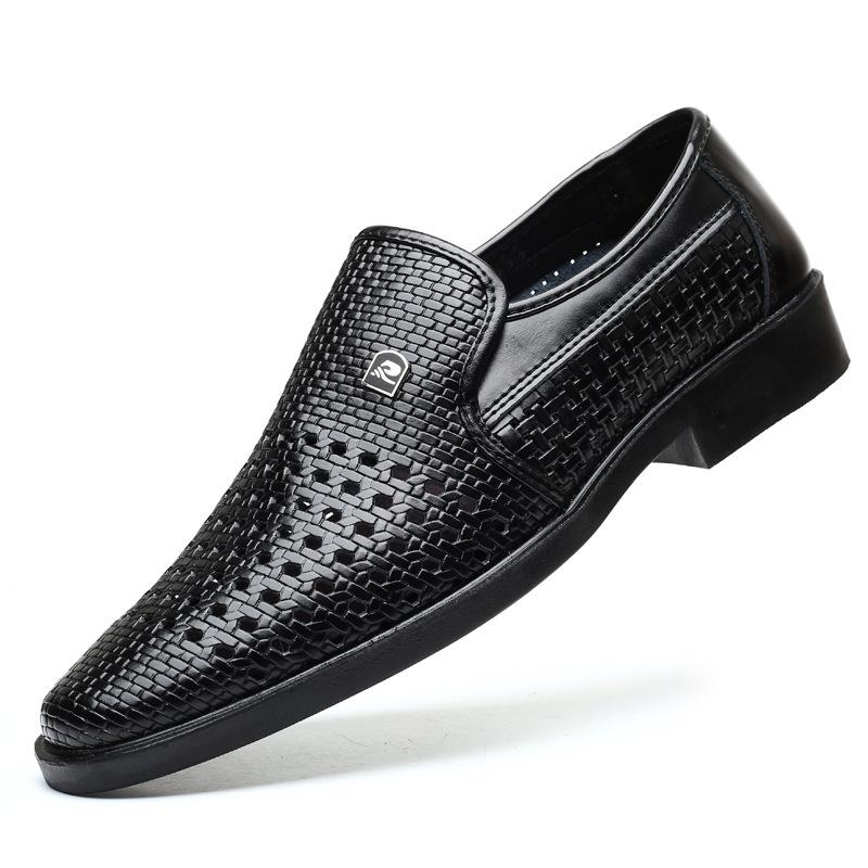 Cutout Breathable  Shoes Men Genuine Oxford Leather Business Casual Shoes