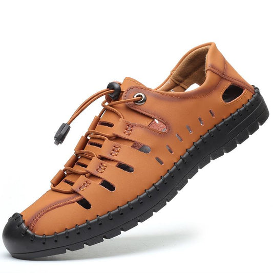 Hollow Outdoor Casual Orthopedic Leather Sandals