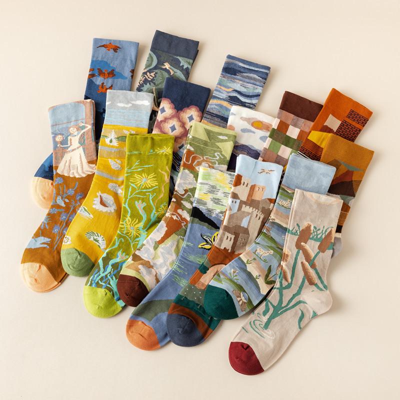 HilifeMart | Oil painting socks