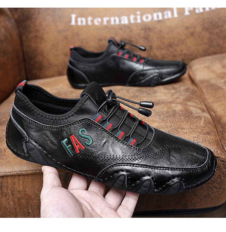 Summer new breathable cowhide men's shoes