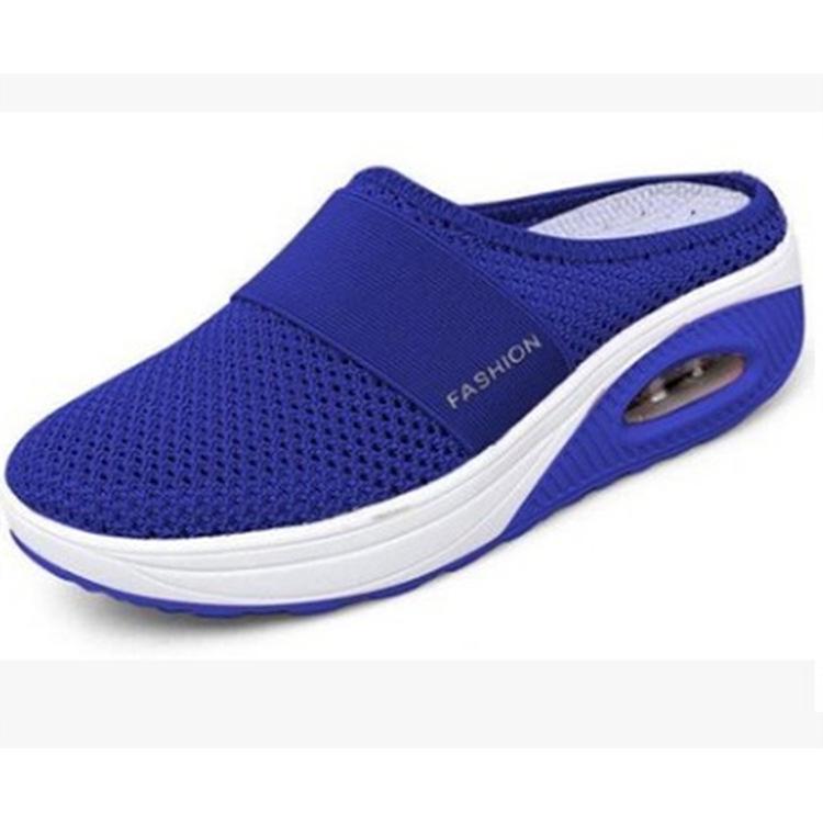 Air-cushioned slip-on walking shoes