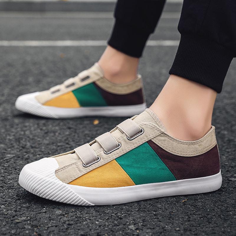 Color-block elasticated shell-toe espadrilles