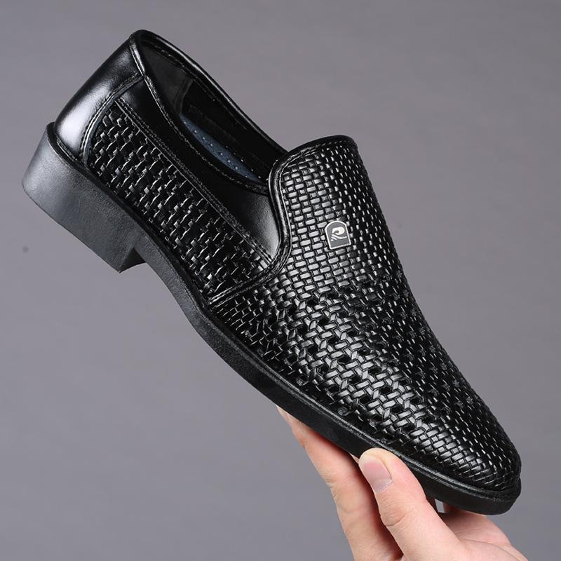 Cutout Breathable  Shoes Men Genuine Oxford Leather Business Casual Shoes