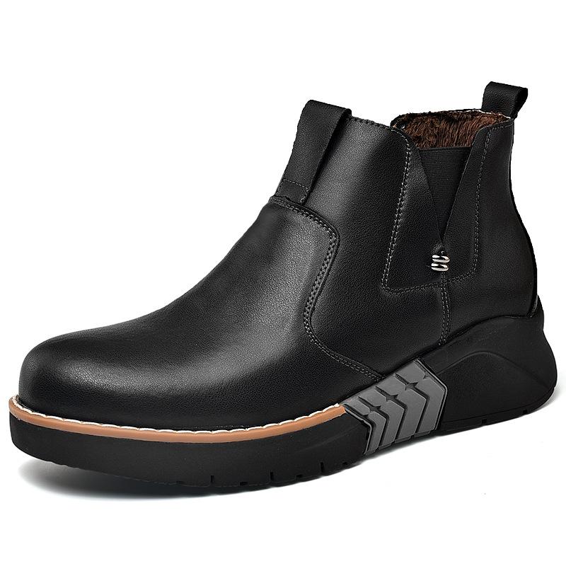 Handmade thick-soled cowhide high-top non-slip boots