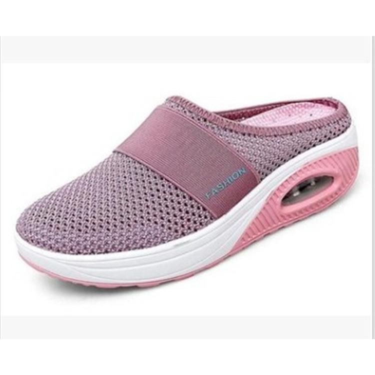 Air-cushioned slip-on walking shoes