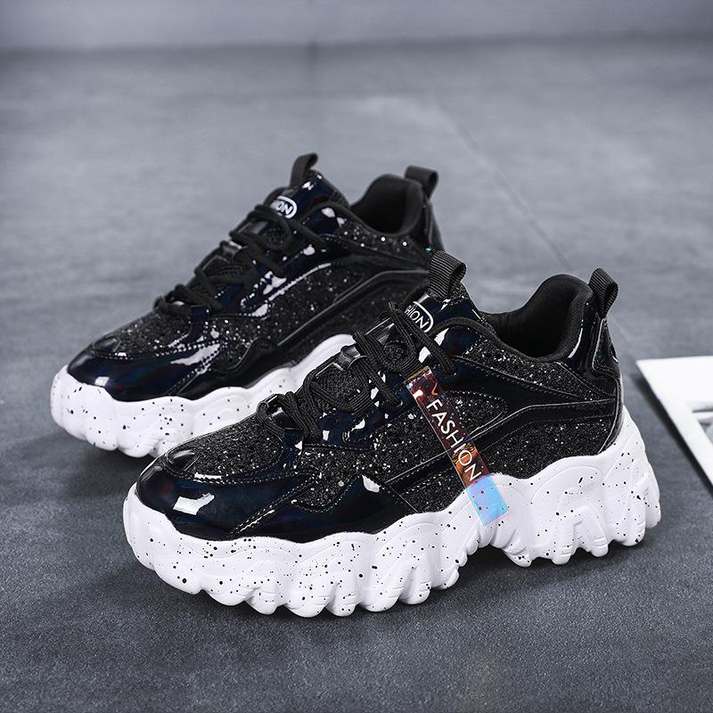 Fashion sequins increase daddy shoes