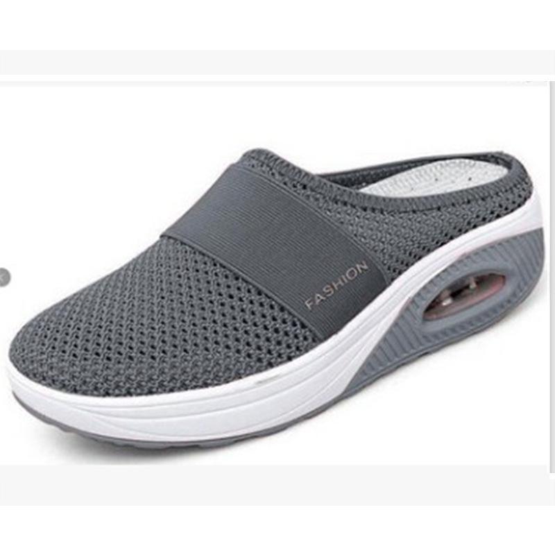 Air-cushioned slip-on walking shoes