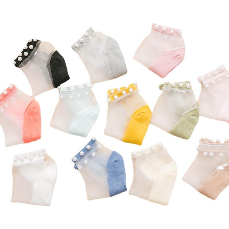 Pearl transparent socks beautiful with sandals and skirts