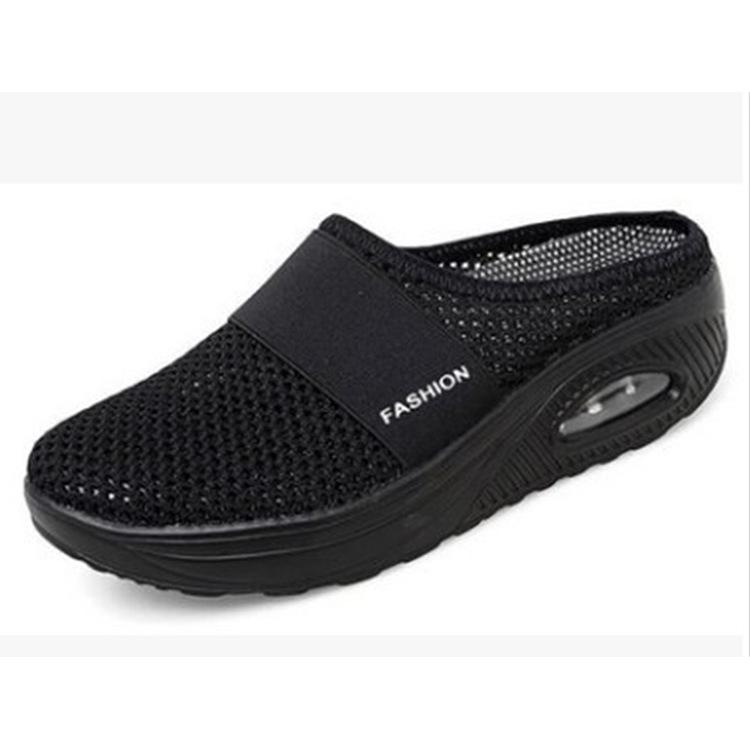 Air-cushioned slip-on walking shoes