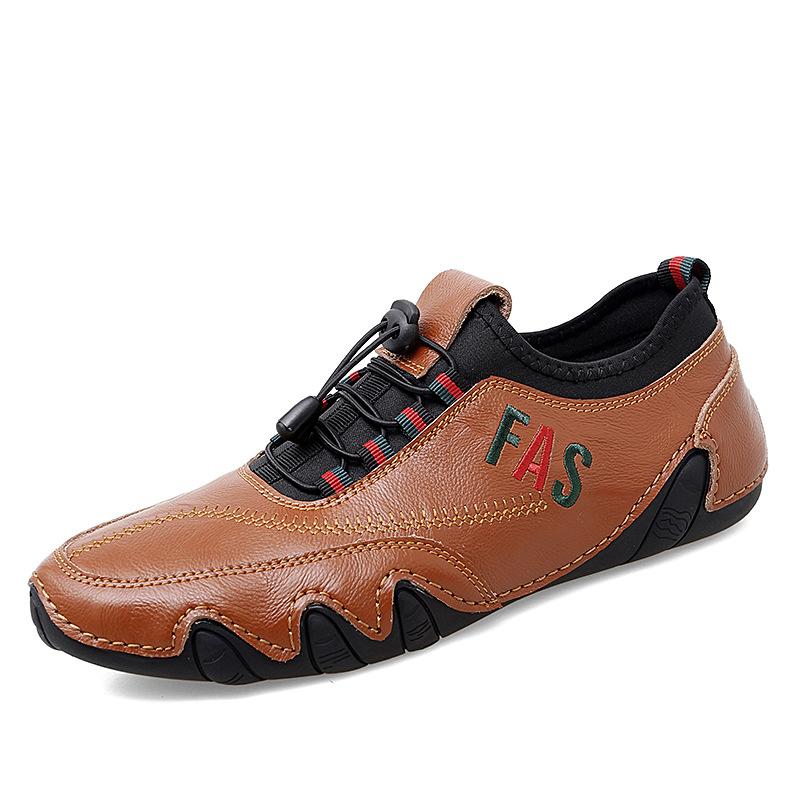 Summer new breathable cowhide men's shoes