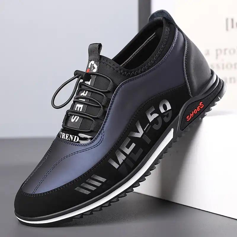 Fashionable heightened casual leather shoes