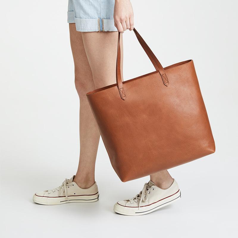 Italian handmade leather tote bag