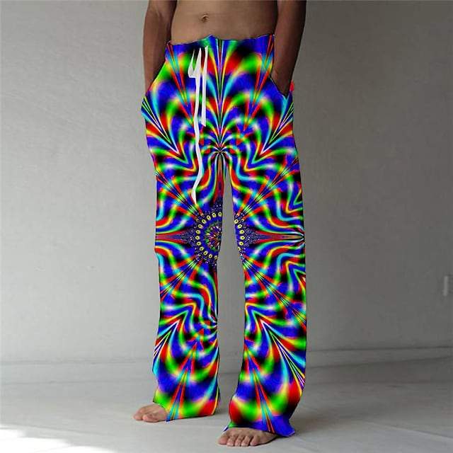 Illusion of Light Graphic Print Pants