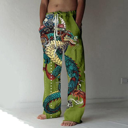 3D printed monster print trousers pants