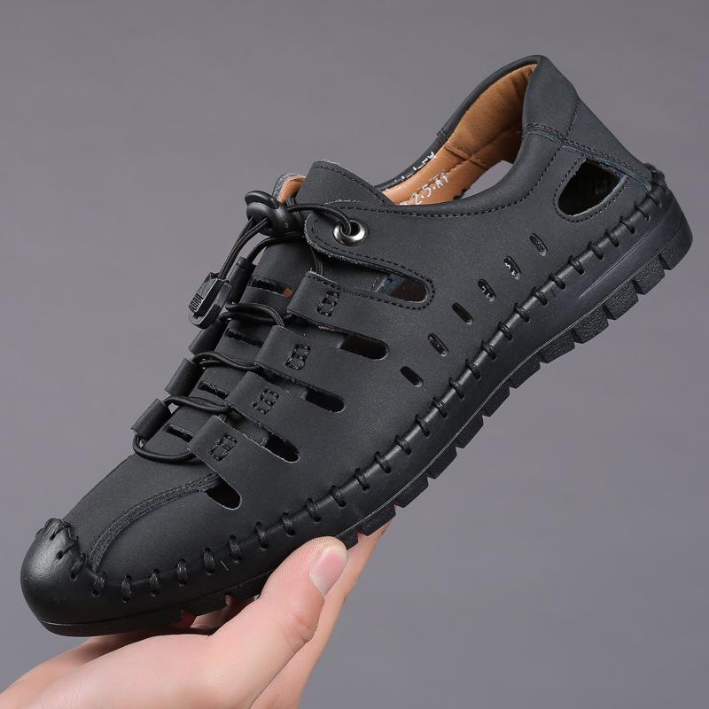 Hollow Outdoor Casual Orthopedic Leather Sandals