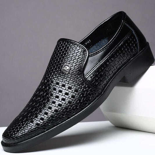 Cutout Breathable  Shoes Men Genuine Oxford Leather Business Casual Shoes