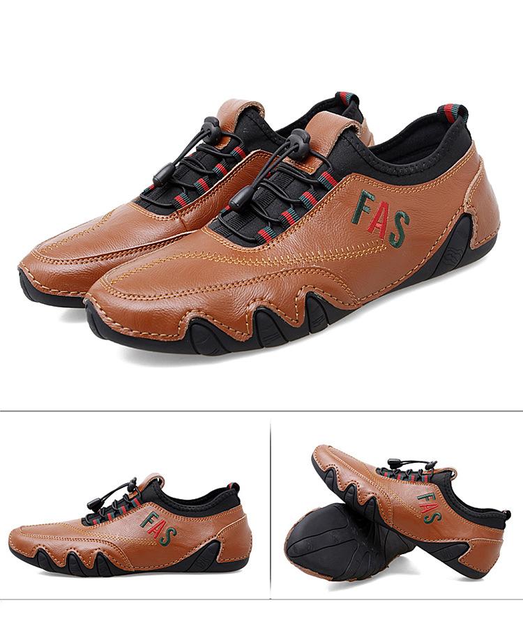 Summer new breathable cowhide men's shoes