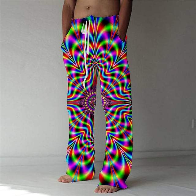 Illusion of Light Graphic Print Pants