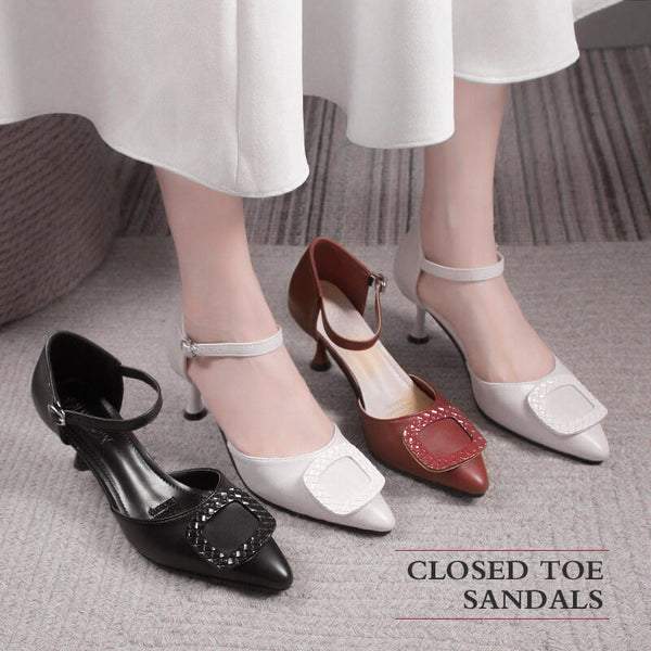 Pointed Toe High Heel Closed Toe Sandals