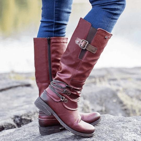 Vintage Leather Knee High Boots