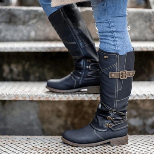 Vintage Leather Knee High Boots