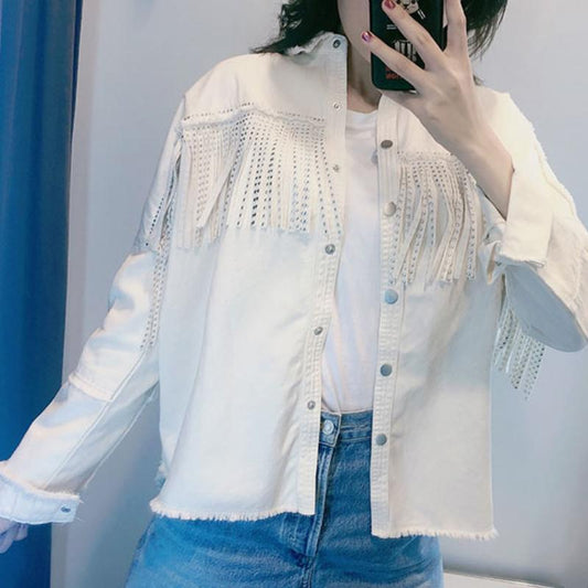 Burr Stitched Tassel Jacket